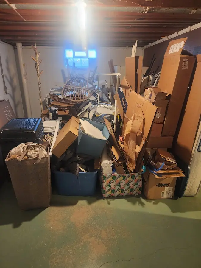 Roll-off dumpster container at job site for 20 Yard Dumpster Rental in Phelps